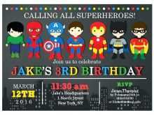 Justice League Birthday Invitation Template