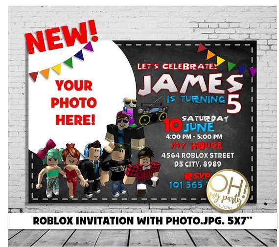 47 Online Roblox Party Invitation Template Now With Roblox Party
