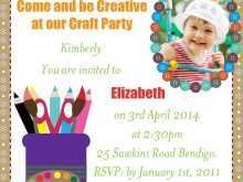 47 Visiting Craft Party Invitation Template For Free with Craft Party Invitation Template