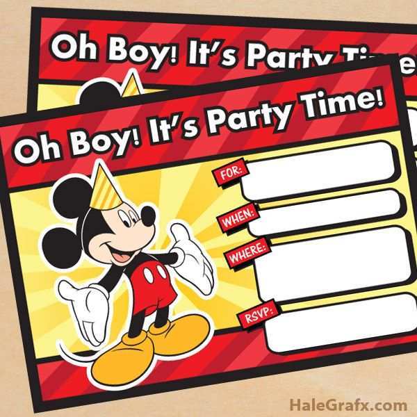 Mickey Mouse Blank Invitation Template from legaldbol.com