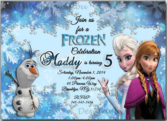 48 Customize Birthday Invitation Template Frozen For Free for Birthday Invitation Template Frozen