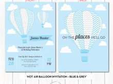 48 Customize Hot Air Balloon Birthday Invitation Template Maker with Hot Air Balloon Birthday Invitation Template