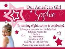 48 Free American Girl Party Invitation Template Free For Free with American Girl Party Invitation Template Free