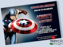 48 Printable Captain America Birthday Invitation Template in Word with Captain America Birthday Invitation Template