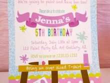 Craft Party Invitation Template