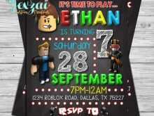 48 Visiting Roblox Party Invitation Template For Free for Roblox Party Invitation Template