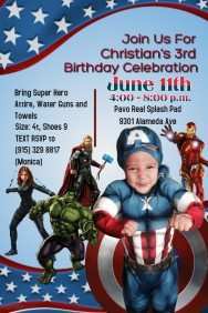 49 Blank Captain America Birthday Invitation Template With Stunning Design with Captain America Birthday Invitation Template