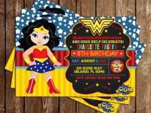 49 Creating Wonder Woman Birthday Invitation Template Free Formating with Wonder Woman Birthday Invitation Template Free