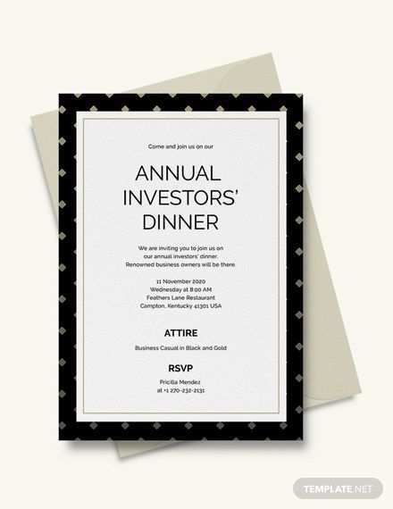 49 Free Printable Business Dinner Invitation Example Templates by Business Dinner Invitation Example