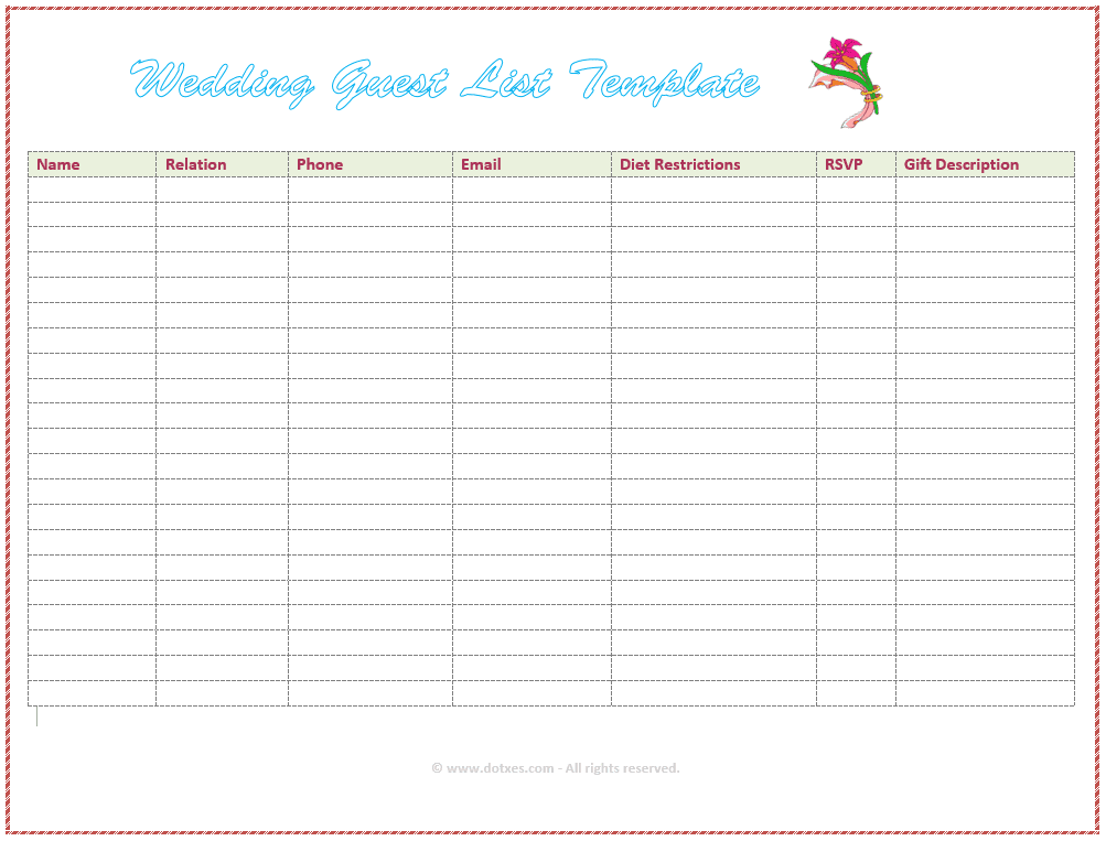 Gift Tracker Template from legaldbol.com