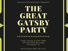 49 How To Create Great Gatsby Party Invitation Template Free for Ms Word with Great Gatsby Party Invitation Template Free