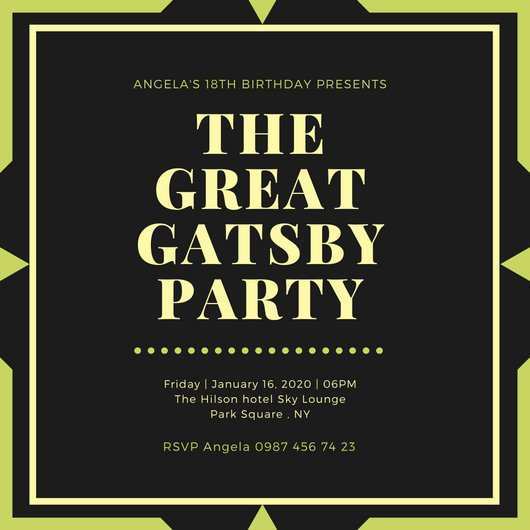 49 How To Create Great Gatsby Party Invitation Template Free for Ms Word with Great Gatsby Party Invitation Template Free