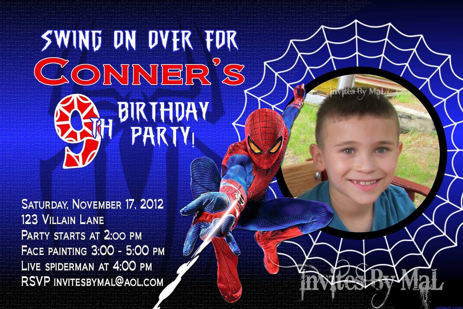 49 The Best Spiderman Party Invitation Template Free Maker with Spiderman Party Invitation Template Free