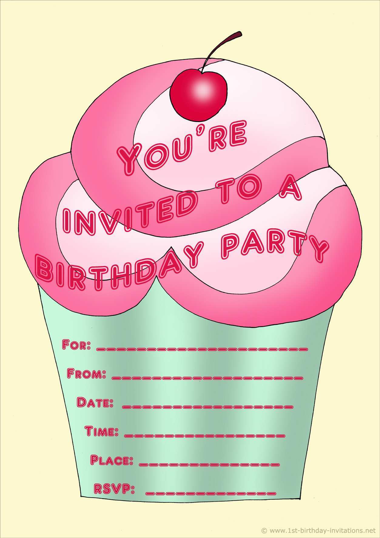 Free At Home Printable Birthday Invitations