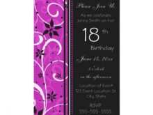 50 Adding Example Of Invitation Card For 18 Birthday for Ms Word with Example Of Invitation Card For 18 Birthday