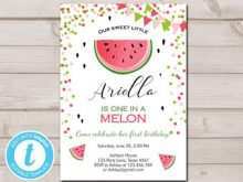 50 Blank One In A Melon Birthday Invitation Template Layouts with One In A Melon Birthday Invitation Template