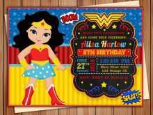 50 Free Printable Wonder Woman Party Invitation Template Photo with Wonder Woman Party Invitation Template