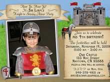 50 Report Knight Birthday Invitation Template for Ms Word with Knight Birthday Invitation Template