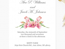 Wedding Invitation Template To Print