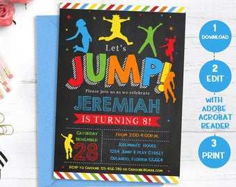 51 Creative Trampoline Birthday Party Invitation Template Photo for Trampoline Birthday Party Invitation Template