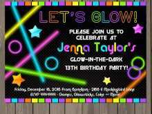 Neon Party Invitation Template