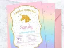 51 Format Unicorn Party Invitation Template With Stunning Design by Unicorn Party Invitation Template