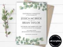 51 Format Wedding Invitation Template Eucalyptus in Word with Wedding Invitation Template Eucalyptus