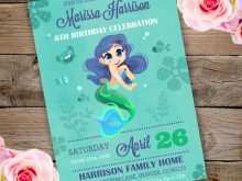 51 Free Mermaid Party Invitation Template for Ms Word by Mermaid Party Invitation Template