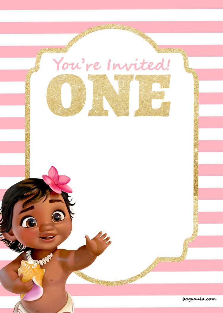 Moana Birthday Invitation Template Cards Design Templates