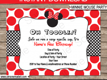 51 How To Create Minnie Mouse Party Invitation Template Maker with Minnie Mouse Party Invitation Template