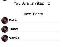 51 Printable Disco Party Invitation Template PSD File for Disco Party Invitation Template