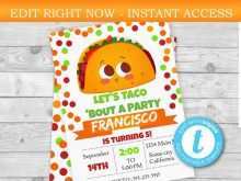51 Printable Taco Party Invitation Template in Word with Taco Party Invitation Template