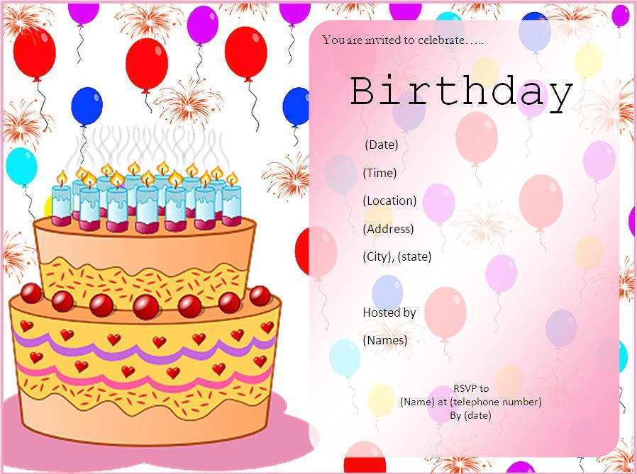 Rsvp Birthday Invitation Template - Cards Design Templates