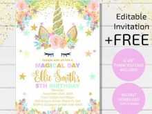 51 Standard Unicorn Theme Birthday Invitation Template Free for Ms Word by Unicorn Theme Birthday Invitation Template Free