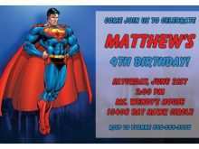 52 Best Superman Birthday Invitation Template for Ms Word by Superman Birthday Invitation Template