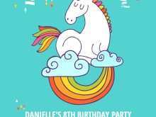 52 Blank Unicorn Theme Birthday Invitation Template Free in Photoshop by Unicorn Theme Birthday Invitation Template Free