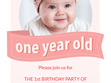 52 Creating One Year Birthday Invitation Template PSD File by One Year Birthday Invitation Template