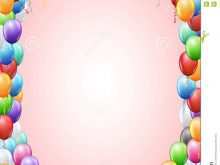 52 Format Birthday Invitation Template Balloons PSD File with Birthday Invitation Template Balloons