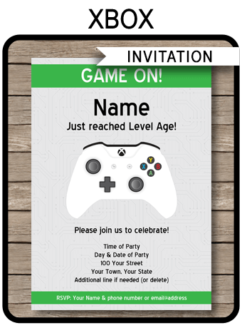 52 Format Xbox Party Invitation Template In Word With Xbox Party Invitation Template Cards Design Templates
