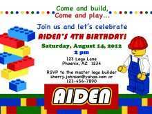 52 Free Lego Party Invitation Template in Word with Lego Party Invitation Template