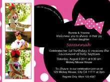 Birthday Invitation Template Minnie Mouse