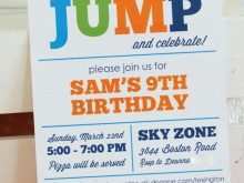 53 Adding Sky Zone Birthday Invitation Template PSD File with Sky Zone Birthday Invitation Template