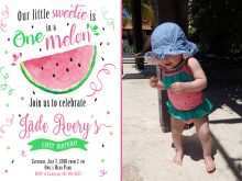 53 Best One In A Melon Birthday Invitation Template for Ms Word with One In A Melon Birthday Invitation Template