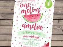 53 Create One In A Melon Birthday Invitation Template Maker with One In A Melon Birthday Invitation Template