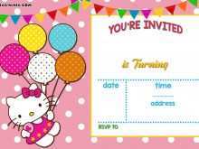 53 Creating Hello Kitty Birthday Invitation Card Template Free With Stunning Design by Hello Kitty Birthday Invitation Card Template Free