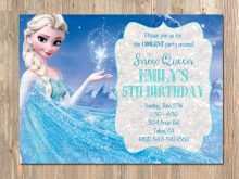53 Creative Elsa Party Invitation Template With Stunning Design with Elsa Party Invitation Template