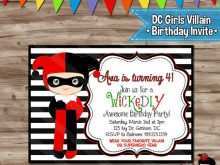 53 Free Harley Quinn Birthday Invitation Template With Stunning Design with Harley Quinn Birthday Invitation Template