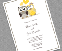 53 Online Owl Wedding Invitation Template For Free for Owl Wedding Invitation Template