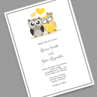 53 Online Owl Wedding Invitation Template For Free for Owl Wedding Invitation Template