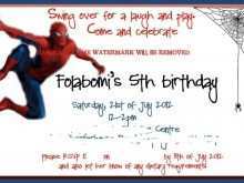 Birthday Invitation Template Spiderman